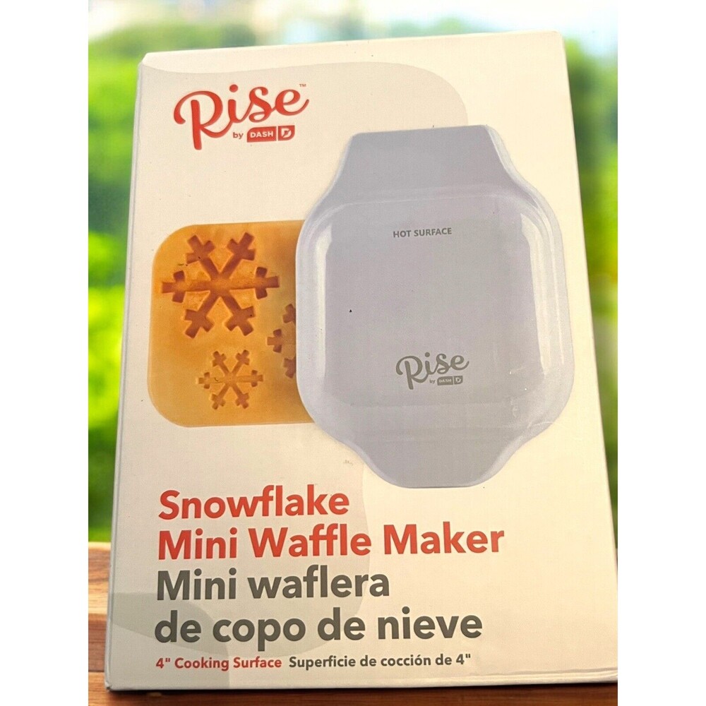 Snowflake Mini Waffle Maker Rise by Dash Nonstick Surface Cooks In Minutes Cute